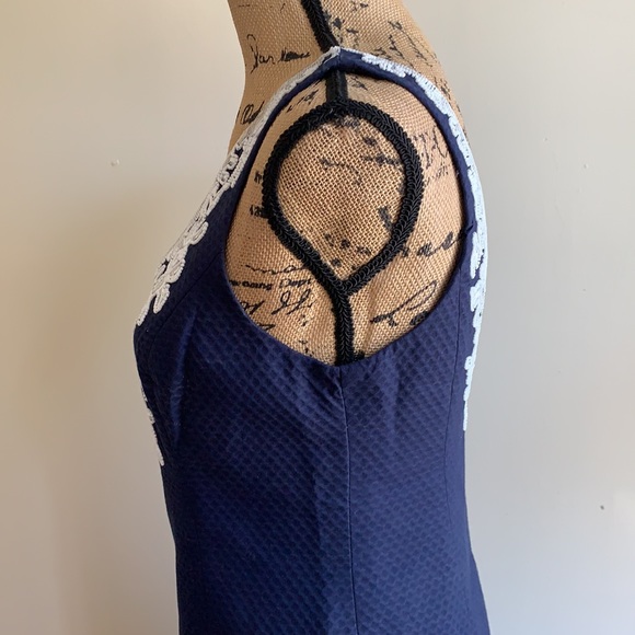 Lilly Pulitzer blue white jacquard sheath dress 2 - Picture 15 of 16